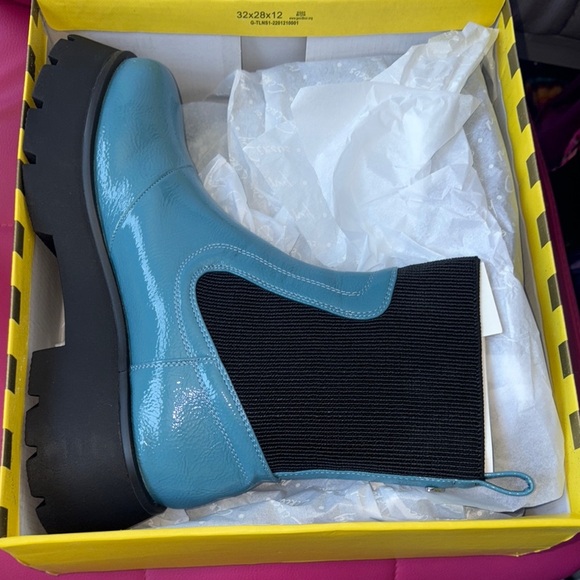 Circus By Sam Edelman Blue Black Leslie Boots Size 9 - Picture 2 of 6